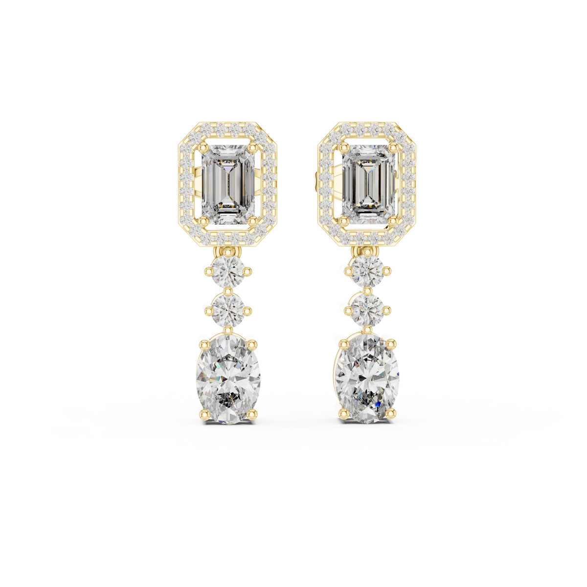 Veylora Emerald Cascade Drop Earring