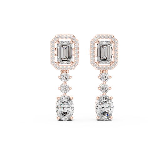 Veylora Emerald Cascade Drop Earring