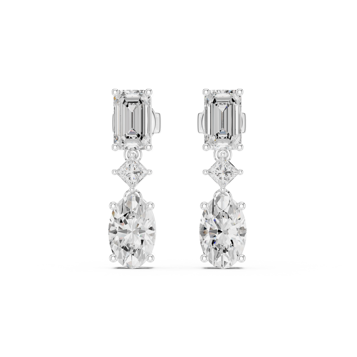 Zarevia Emerald Geometric Drop Earring