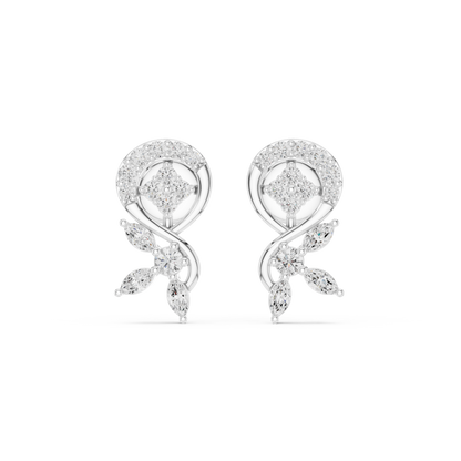 Elvaris Botanical Curve Diamond Studs