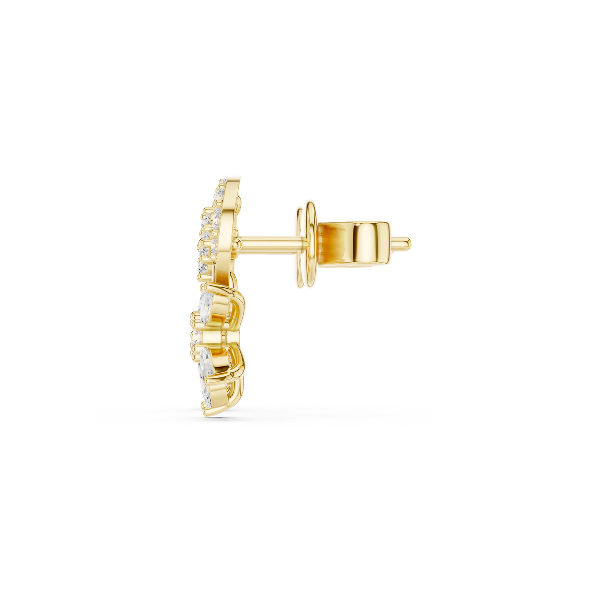 Elvaris Botanical Curve Diamond Studs