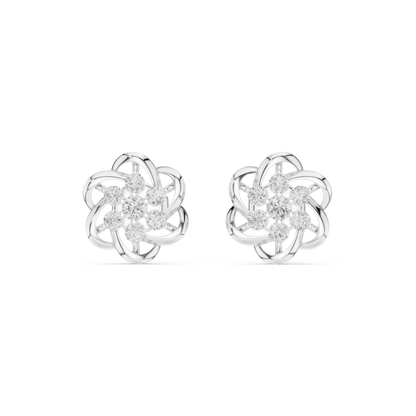 Elviora Interwoven Floral Diamond Studs