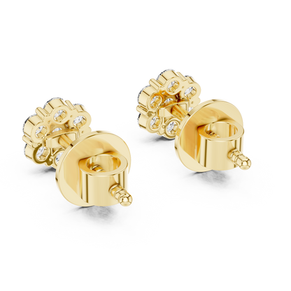 Orlisse Round Diamond Cluster Studs