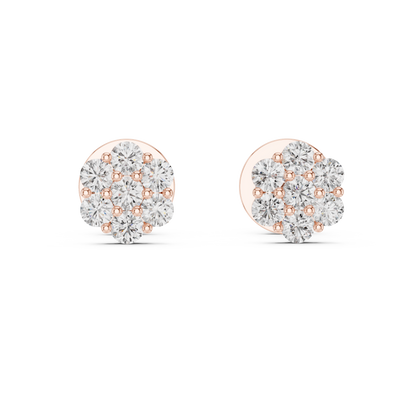 Orlisse Round Diamond Cluster Studs