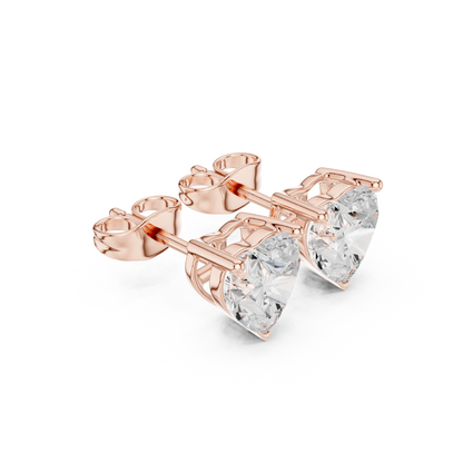 Avenelle Heart Cut Solitaire Studs