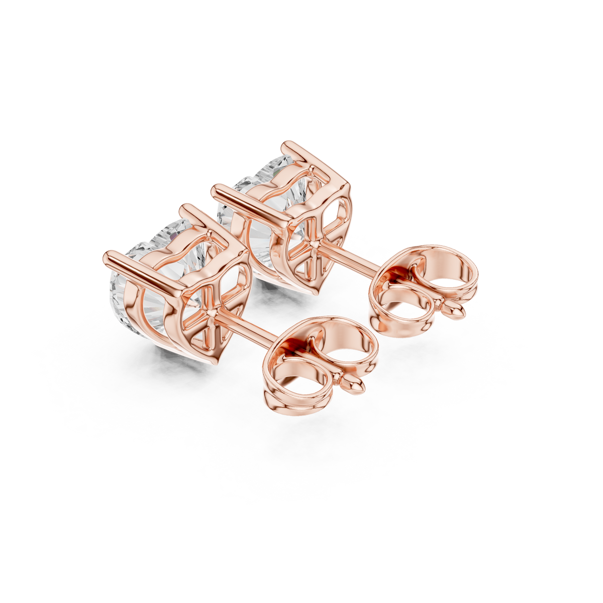 Avenelle Heart Cut Solitaire Studs