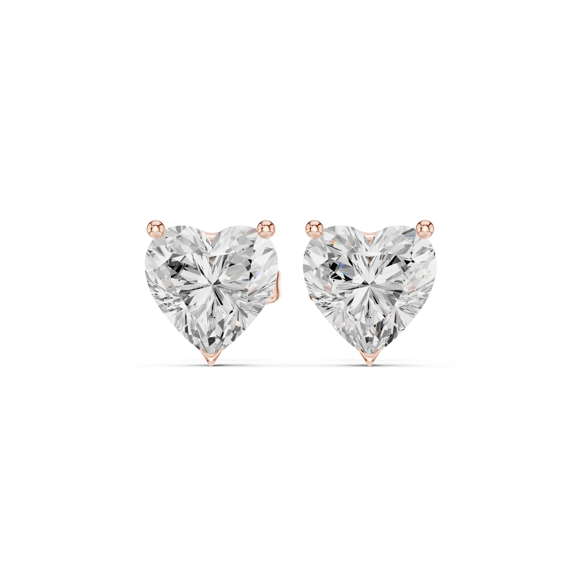 Avenelle Heart Cut Solitaire Studs