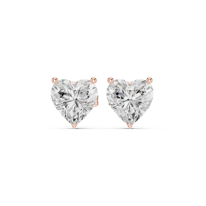 Avenelle Heart Cut Solitaire Studs