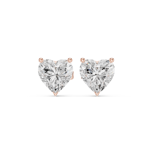 Avenelle Heart Cut Solitaire Studs
