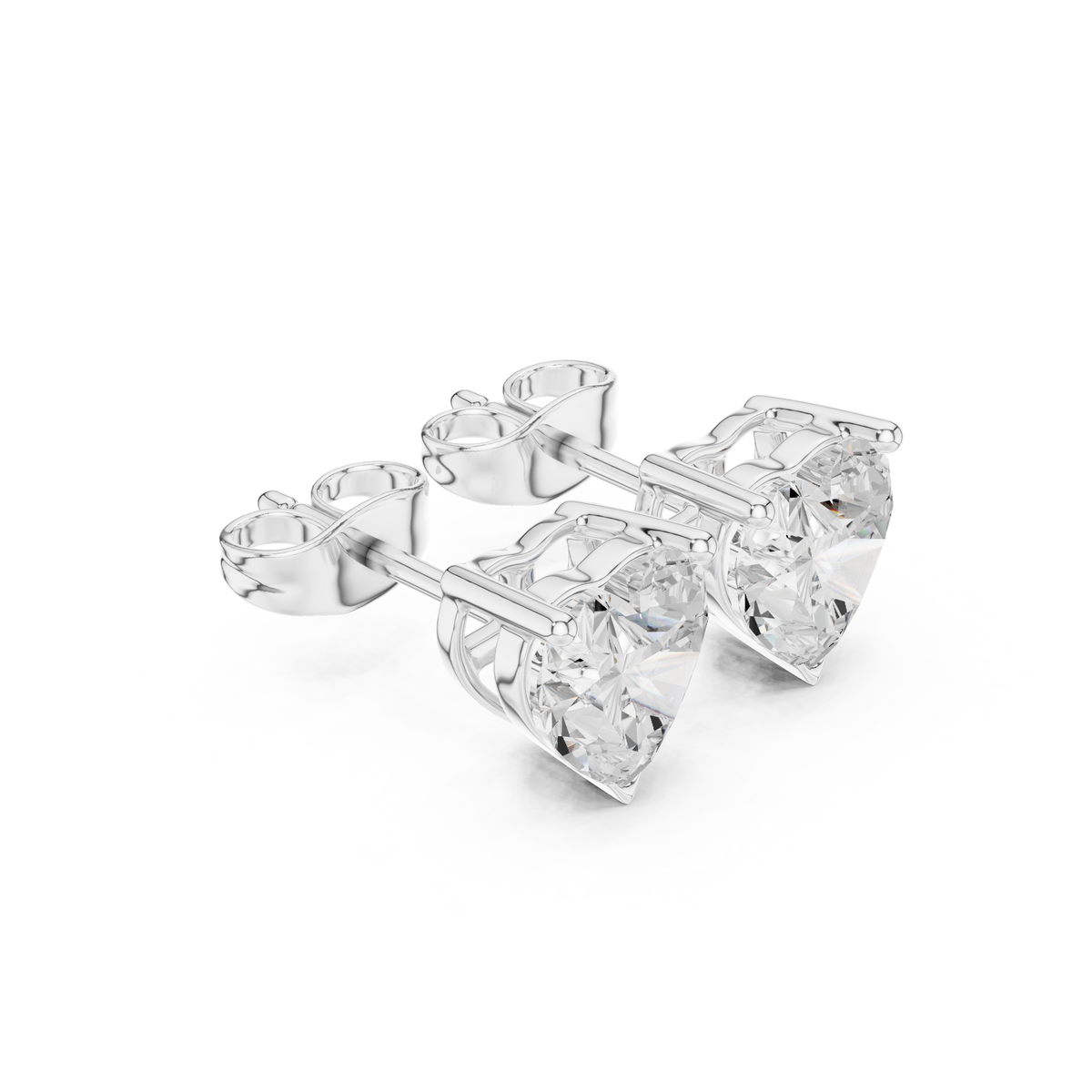 Avenelle Heart Cut Solitaire Studs