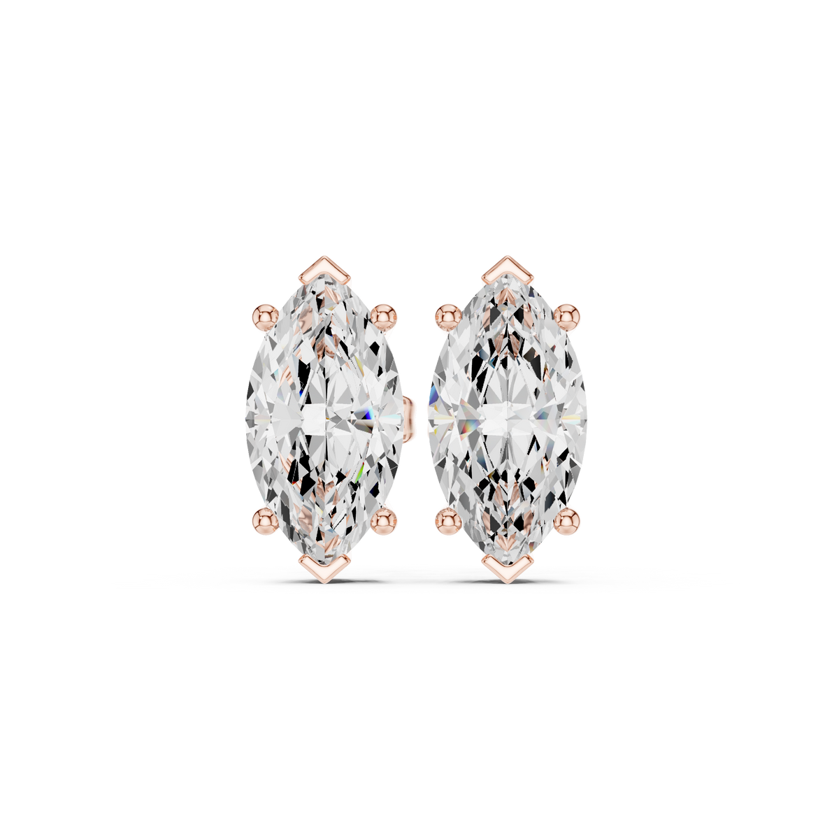 Varelle Marquise Diamond Sculpted Studs