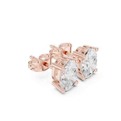 Avelisse Oval Diamond Sculpted Studs