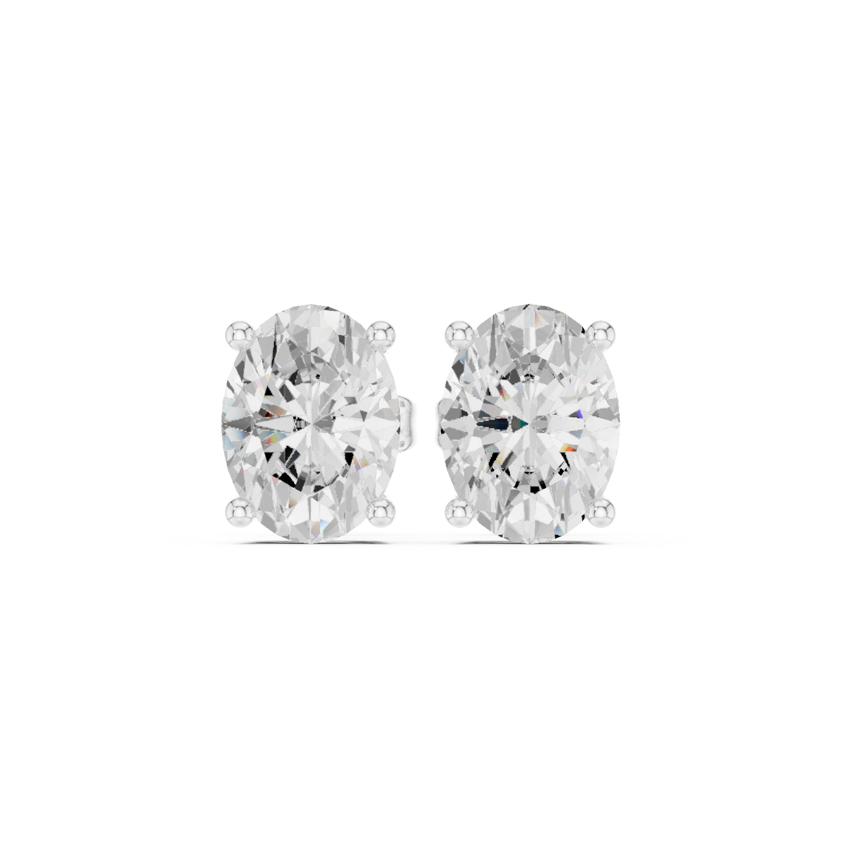 Avelisse Oval Diamond Sculpted Studs
