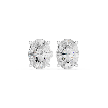 Avelisse Oval Diamond Sculpted Studs