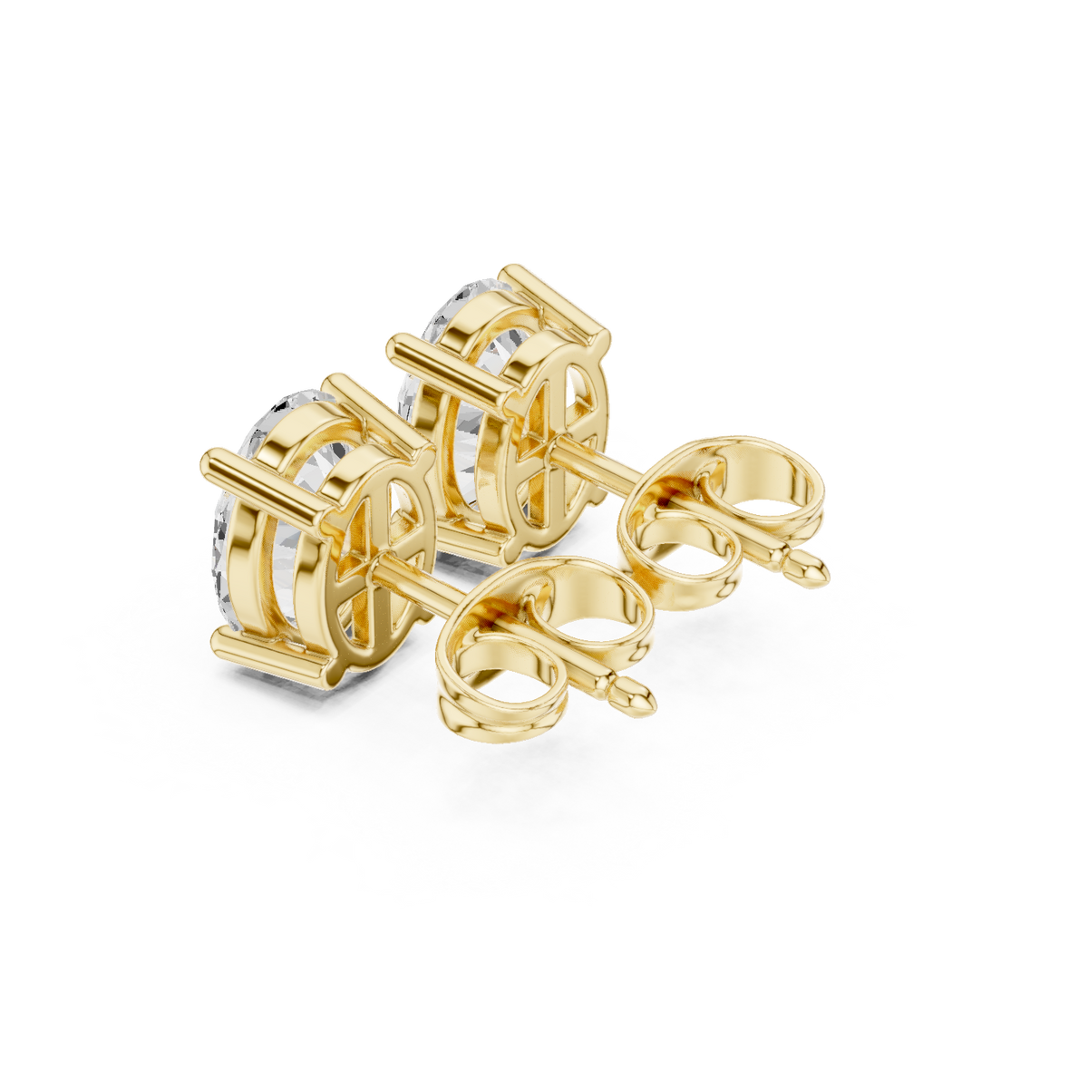 Avelisse Oval Diamond Sculpted Studs