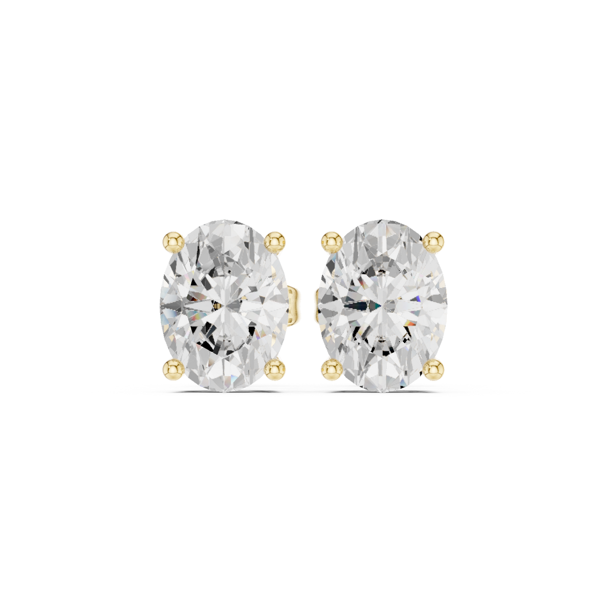 Avelisse Oval Diamond Sculpted Studs