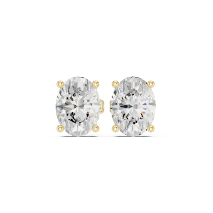 Avelisse Oval Diamond Sculpted Studs