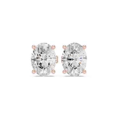 Avelisse Oval Diamond Sculpted Studs