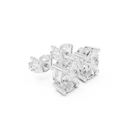 Avelisse Oval Diamond Sculpted Studs
