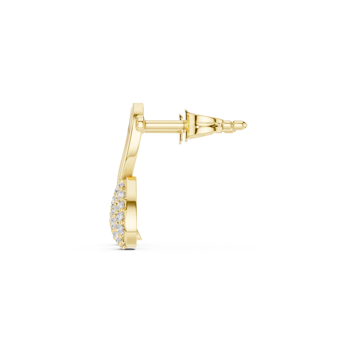 Elaris Pear Pavé Curve Studs