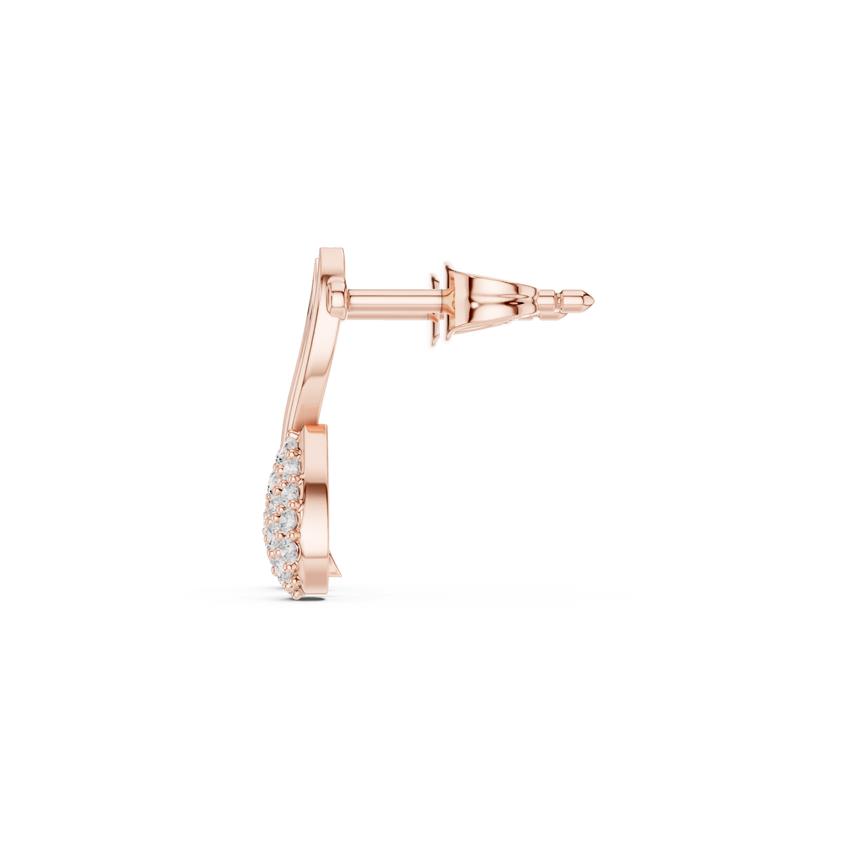 Elaris Pear Pavé Curve Studs