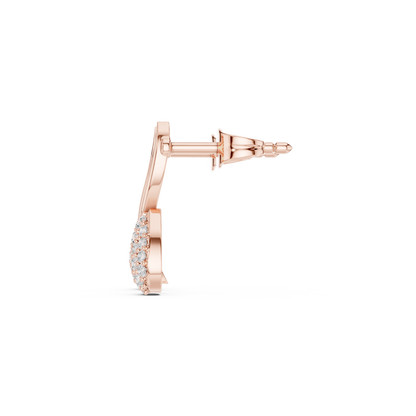 Elaris Pear Pavé Curve Studs