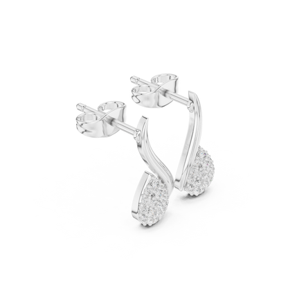 Elaris Pear Pavé Curve Studs