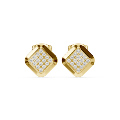 Veylora Square Pavé Frame Studs