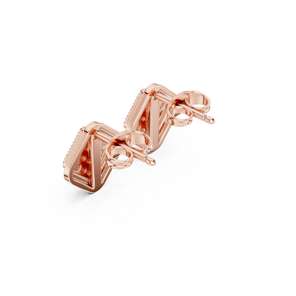 Veylora Square Pavé Frame Studs