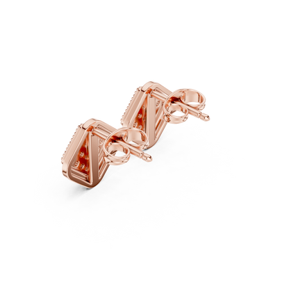 Veylora Square Pavé Frame Studs
