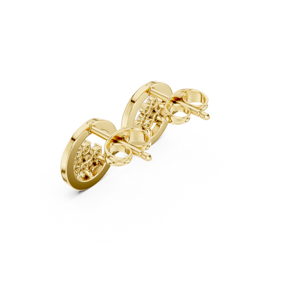 Elvara Round Diamond Floral Orbit Studs