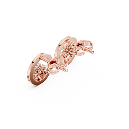 Elvara Round Diamond Floral Orbit Studs