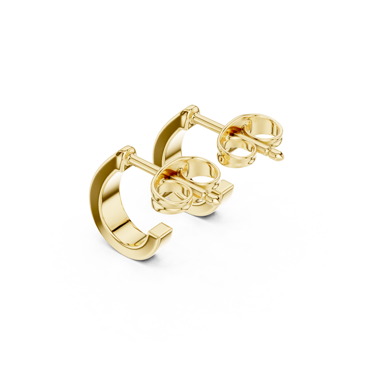 Varelle Round Diamond J-Hoop Earring