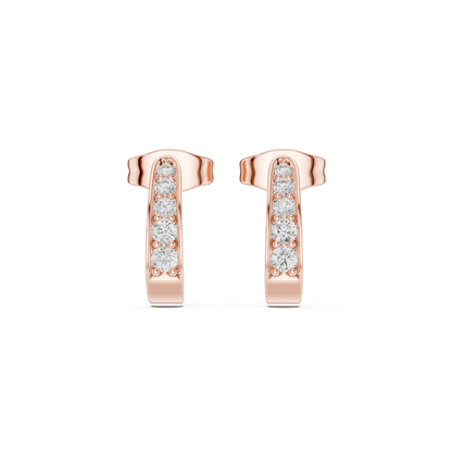 Varelle Round Diamond J-Hoop Earring
