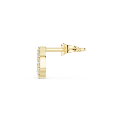 Elviora Round Diamond Pavé Studs