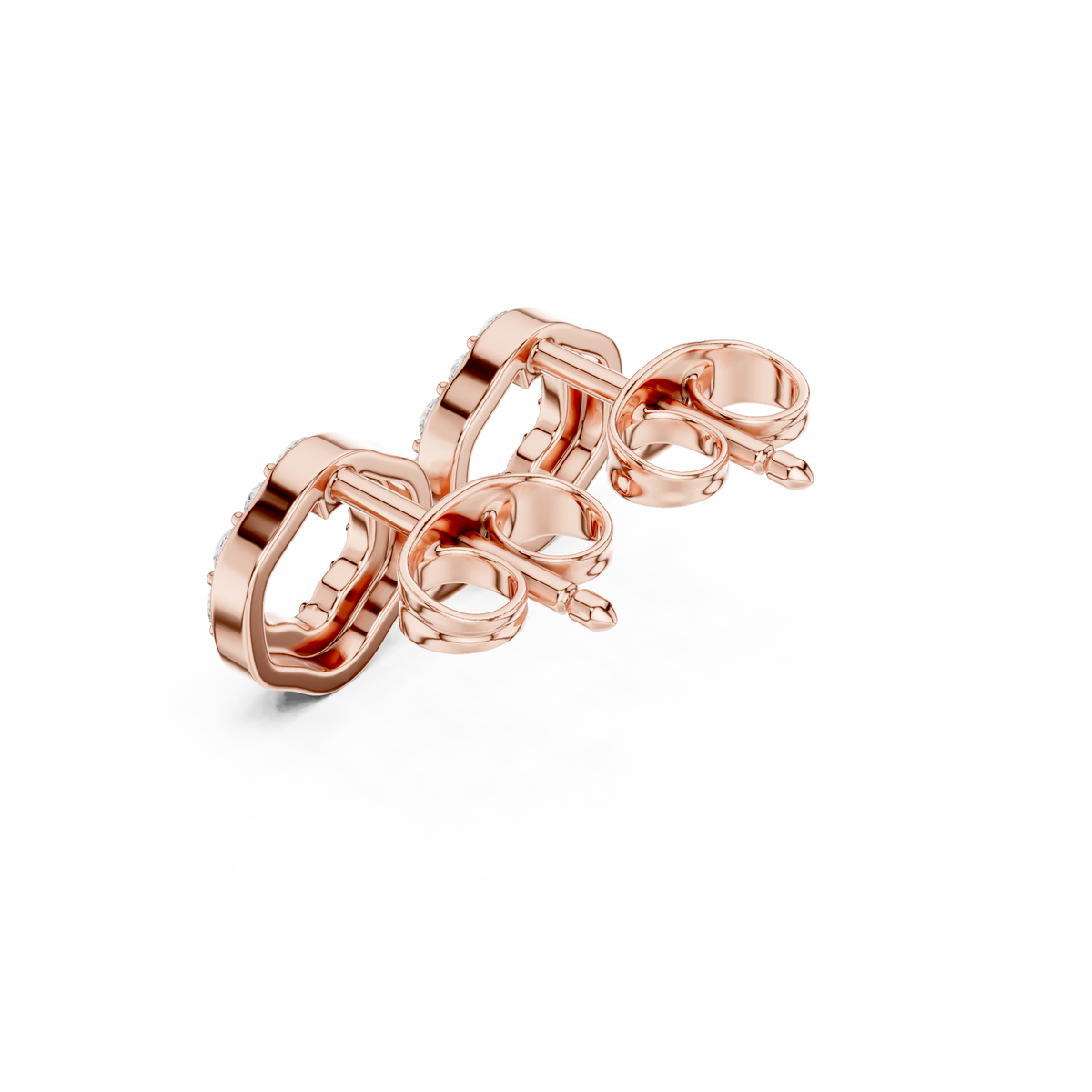 Elviora Round Diamond Pavé Studs