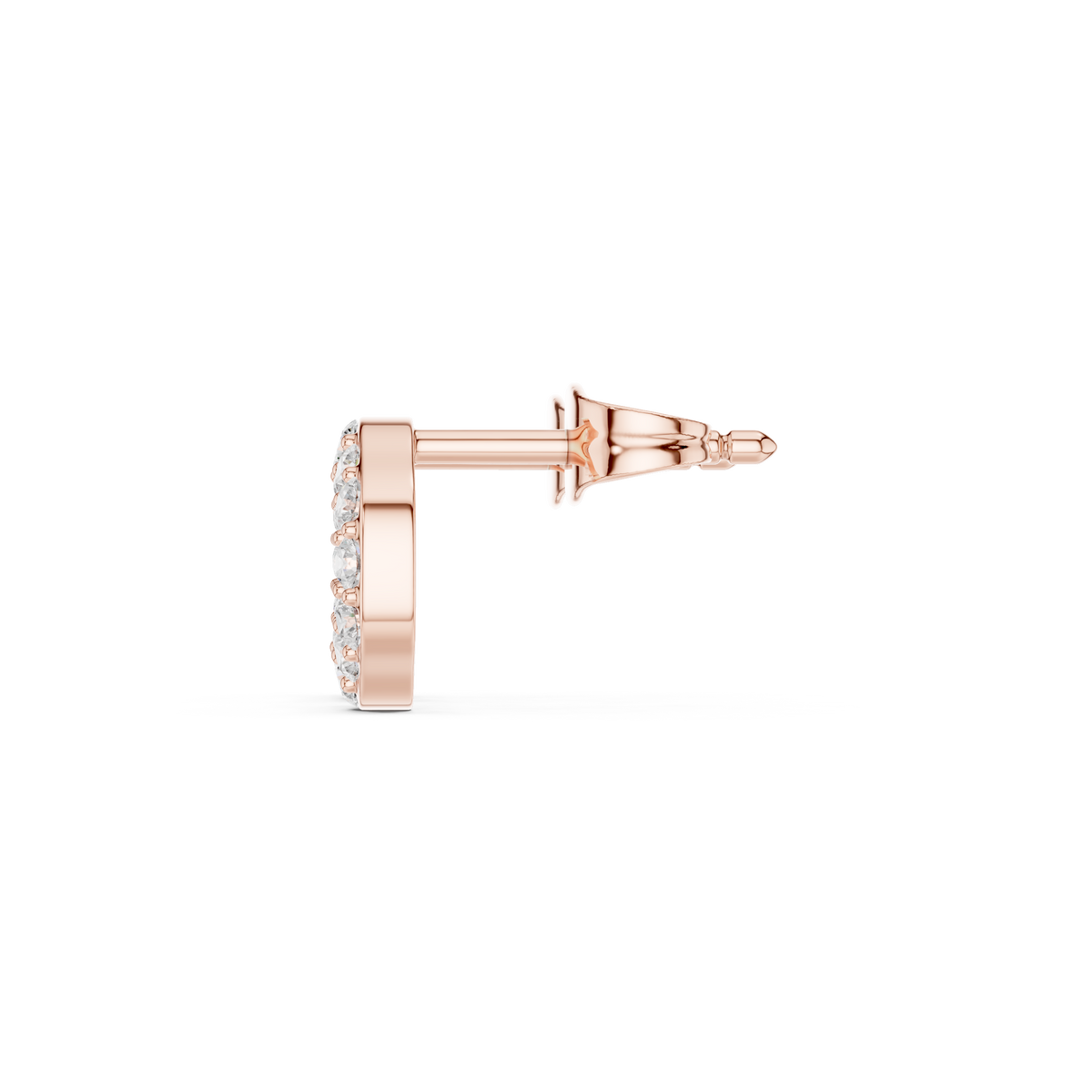 Elviora Round Diamond Pavé Studs
