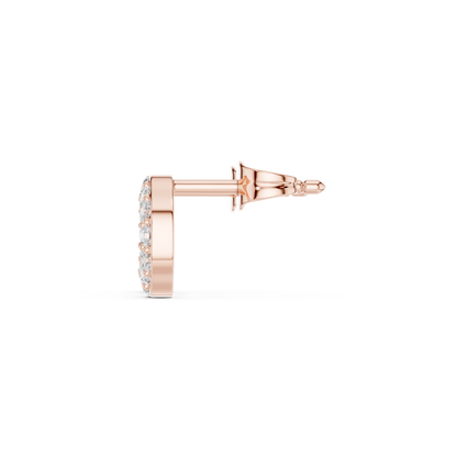 Elviora Round Diamond Pavé Studs