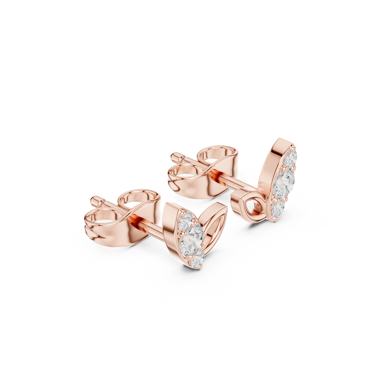 Liora Leaf Diamond Cluster Studs