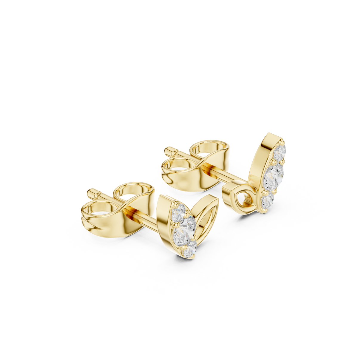Liora Leaf Diamond Cluster Studs