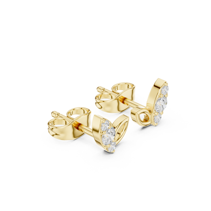 Liora Leaf Diamond Cluster Studs