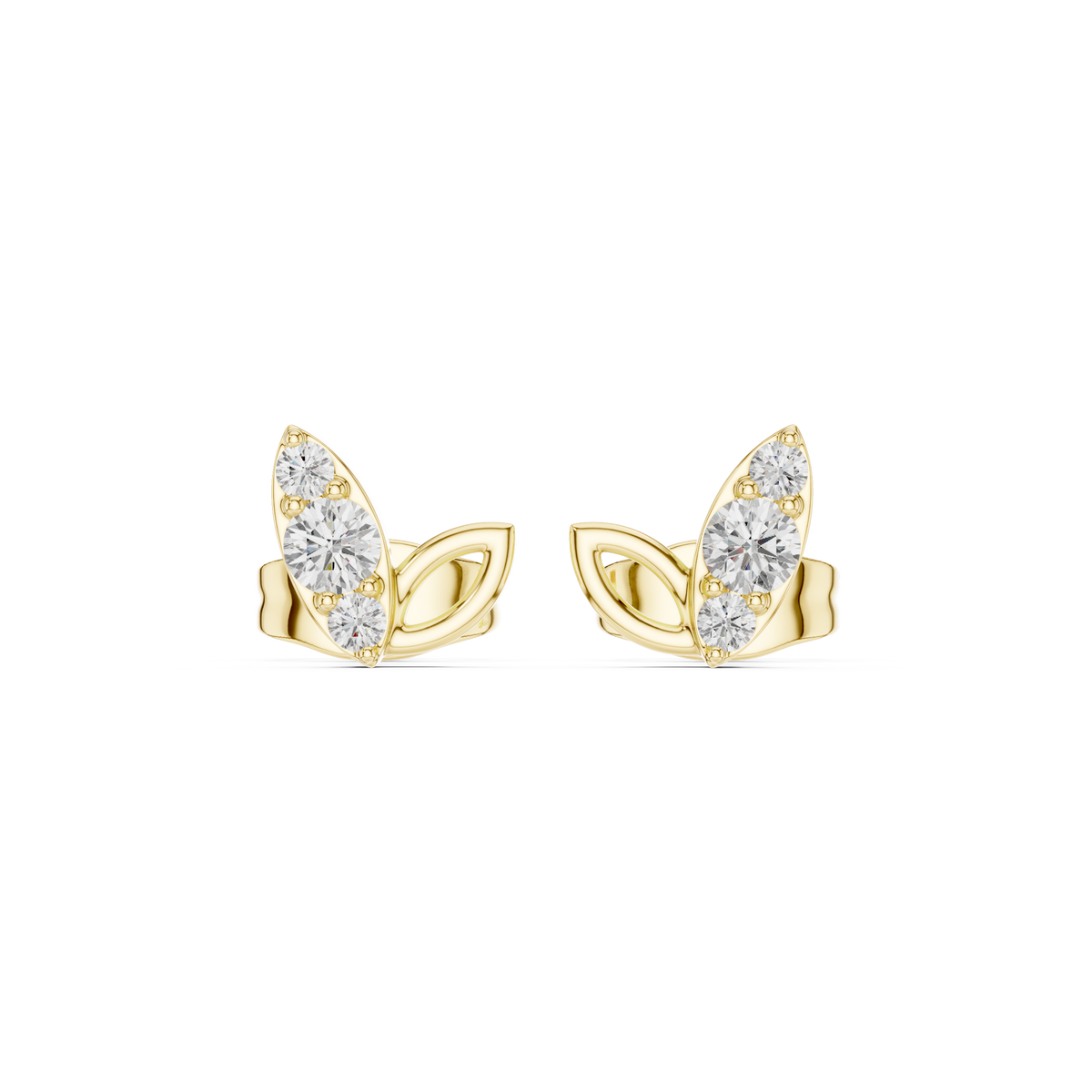 Liora Leaf Diamond Cluster Studs