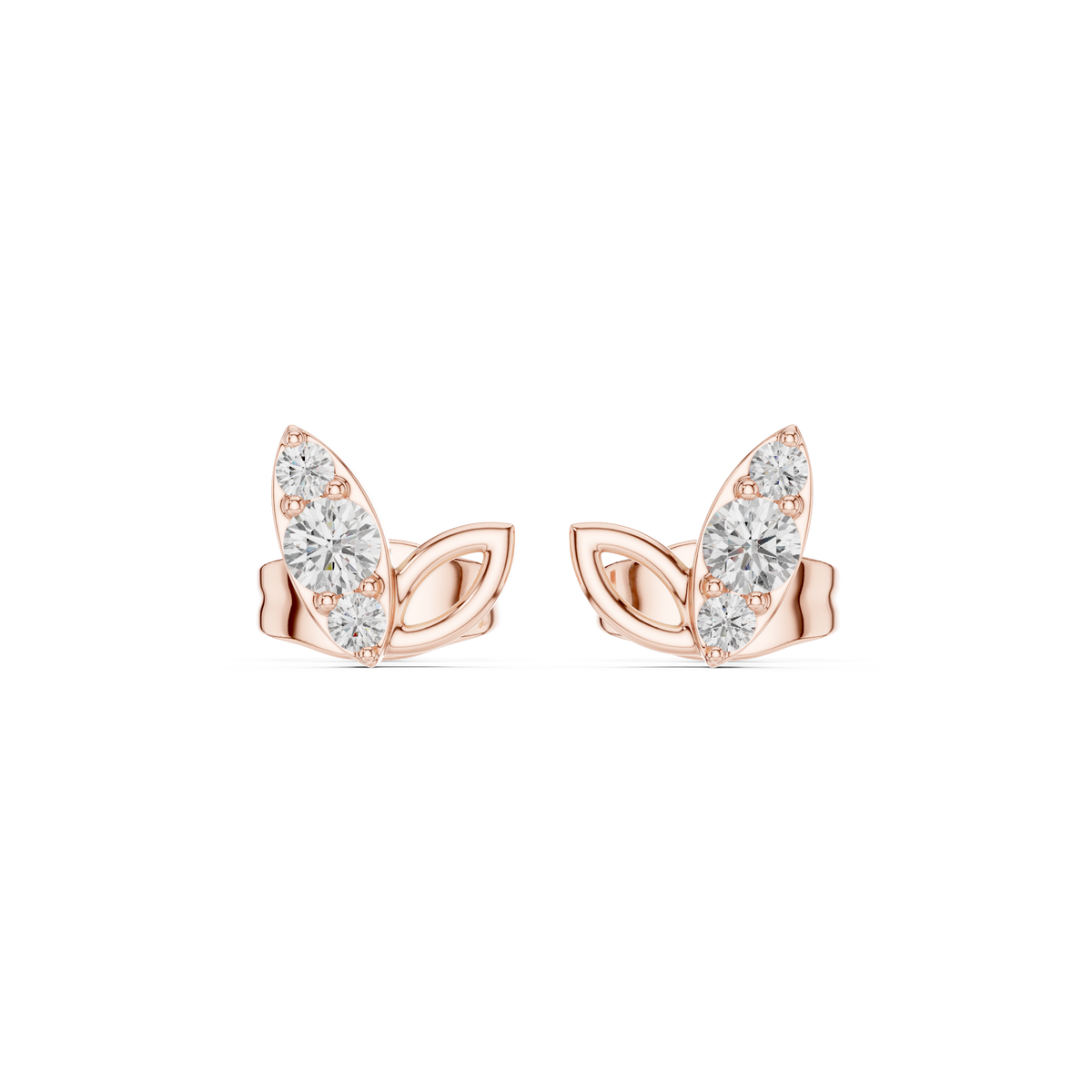 Liora Leaf Diamond Cluster Studs