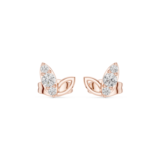 Liora Leaf Diamond Cluster Studs