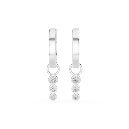 Cirelle Triple Diamond Drop Hoops