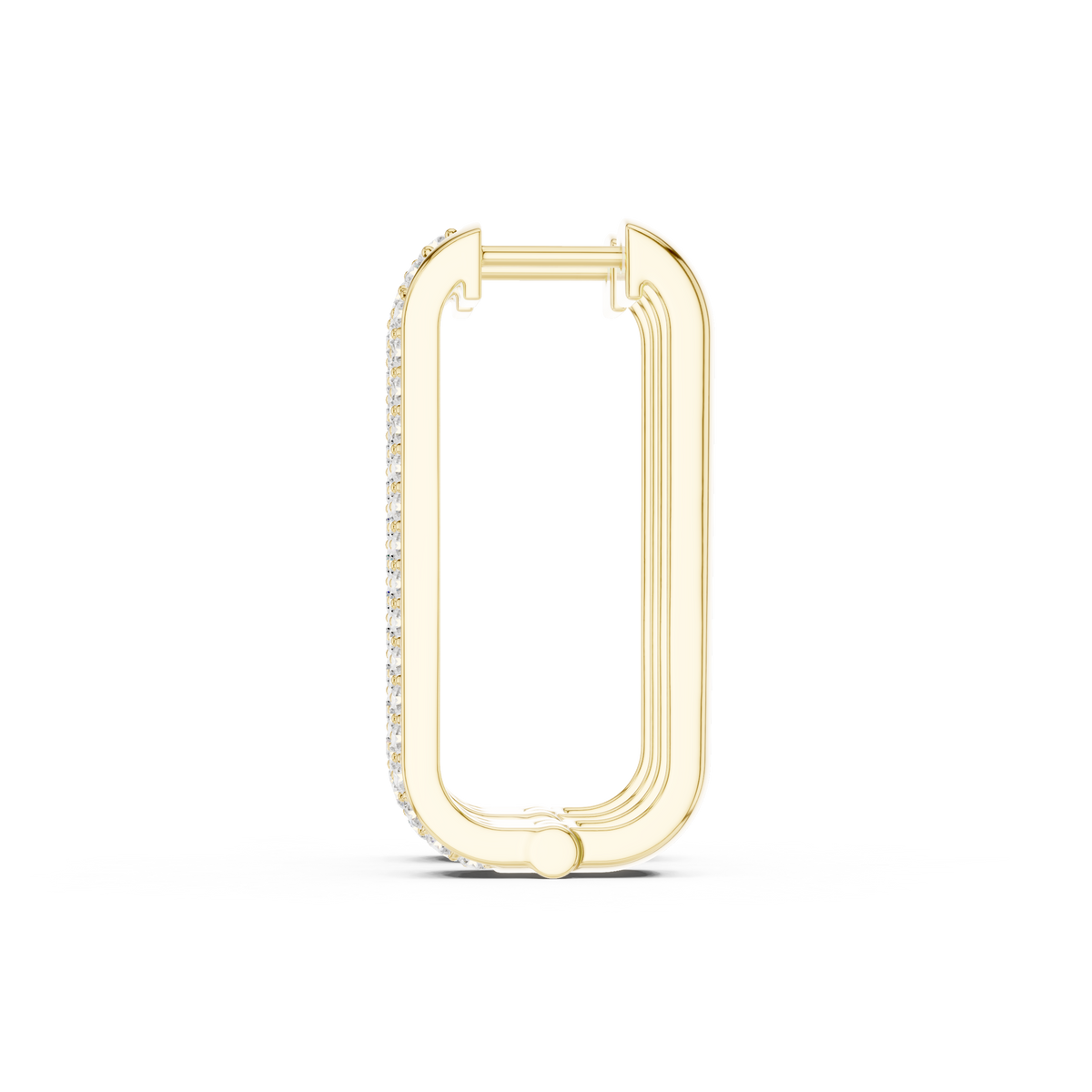 Seralyn Pavé Diamond Rectangle Hoops