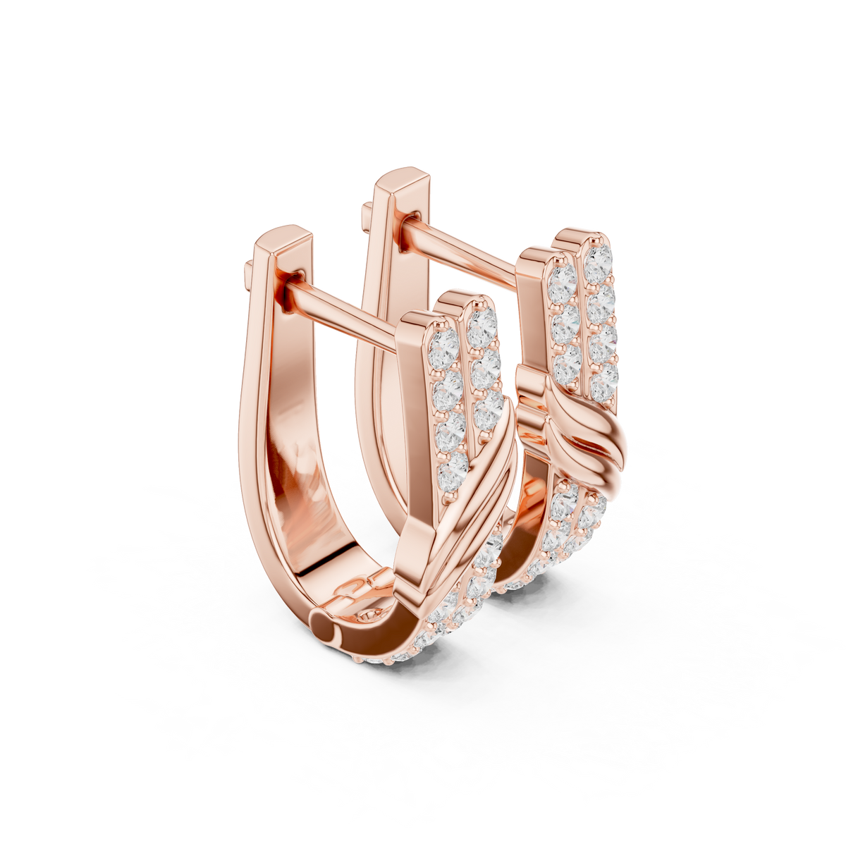 Varelle Diamond Twist Bar Earrings