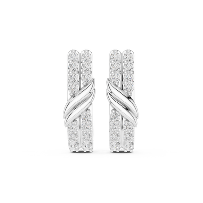 Varelle Diamond Twist Bar Earrings
