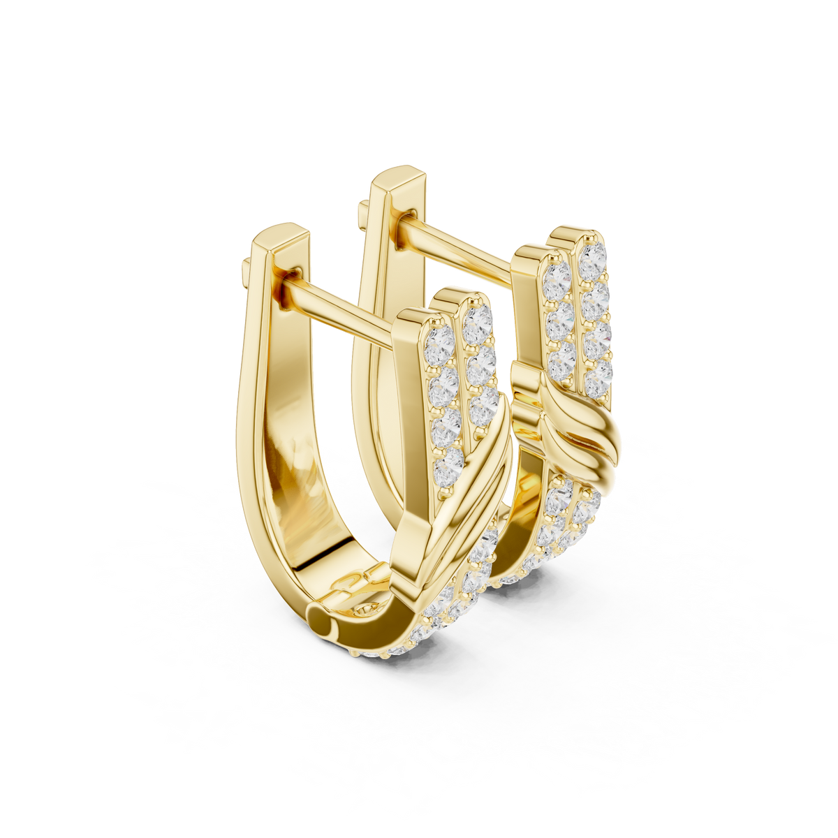 Varelle Diamond Twist Bar Earrings