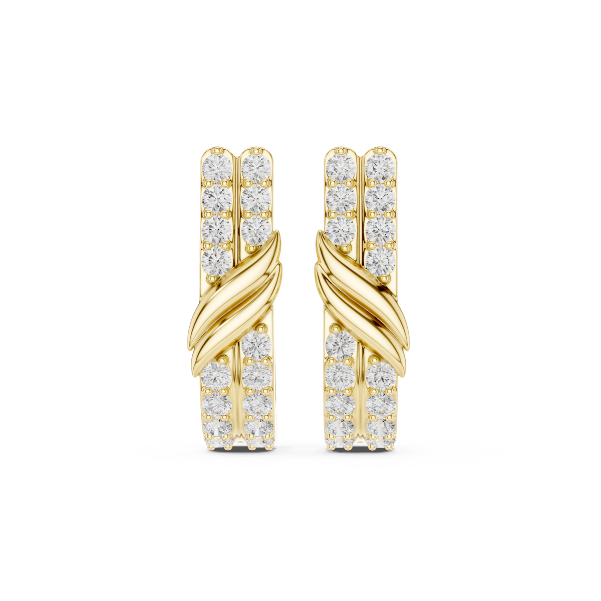Varelle Diamond Twist Bar Earrings